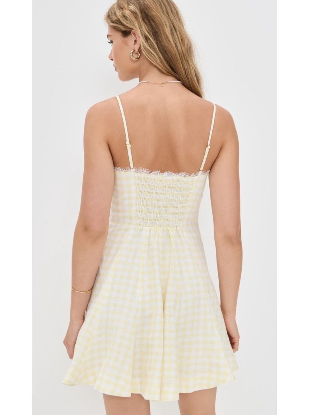 LoveShackFancy CLARINE GINGHAM BOW MINI DRESS - Picture 4 of 15